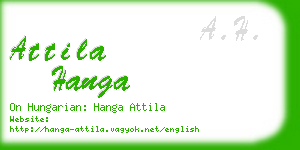 attila hanga business card